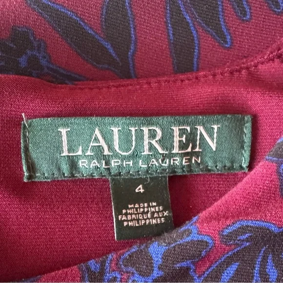Lauren Ralph Lauren Ruched Dress | Bold Floral | Work to Dinner Chic | Women’s 4 - Picture 13 of 15
